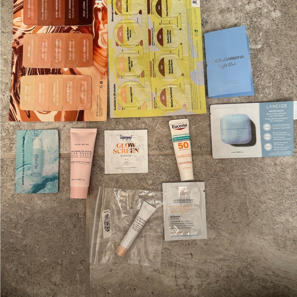 Assorted Skincare and Beauty Samples